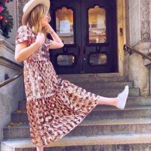 NWT ANTHROPOLOGIE Bernadette Sequined Midi Dress